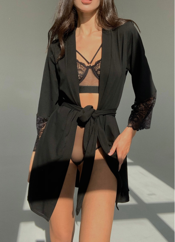 Milady's robe, black00-00001598