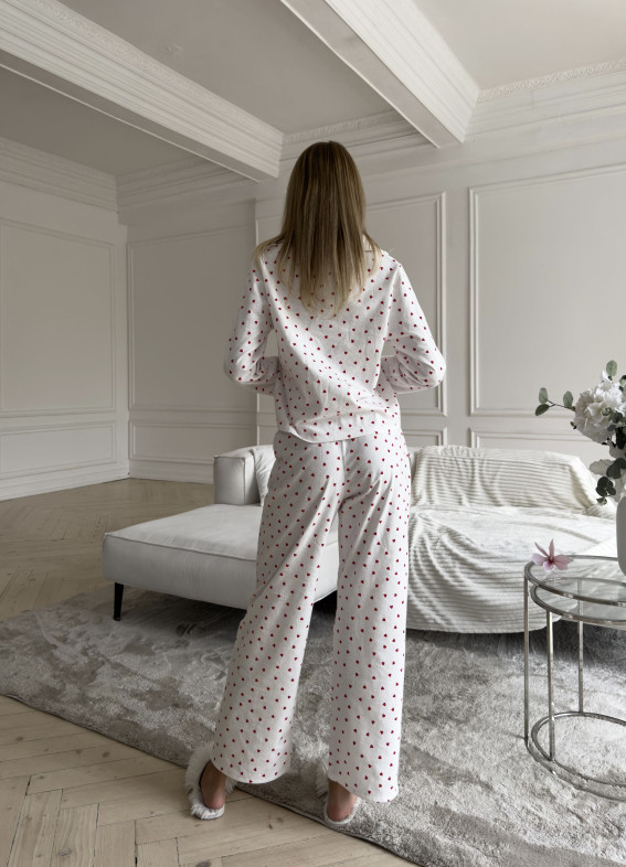 Lizzy Flanell, Pyjama, weiß00-00004124-k