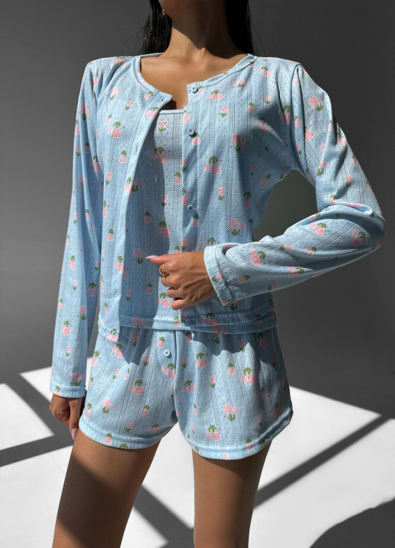 Zoe, Pyjamashirt, Tanktop, blau00-00004662-k