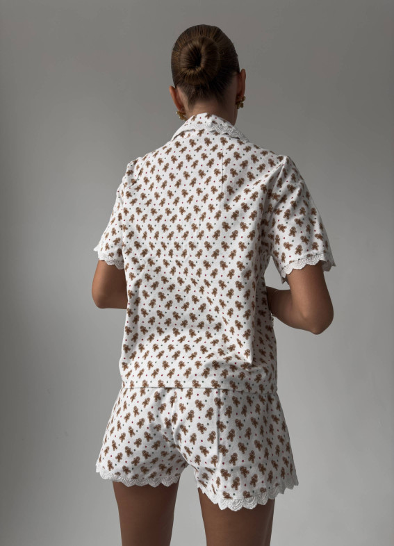 Lebkuchenplätzchen, Pyjamas, weiß00-00004746-k