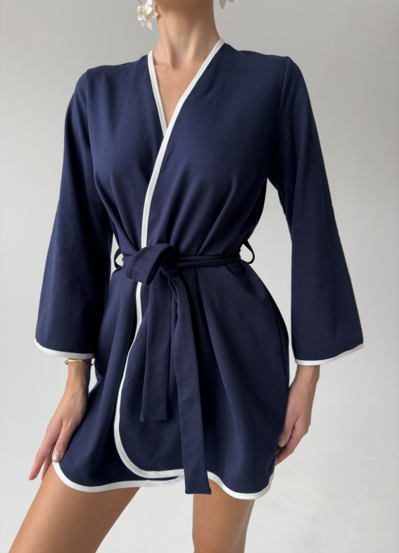 Gina, Bademantel, blau00-00004770