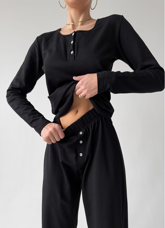 Thea, Pyjama, schwarz00-00004798-k