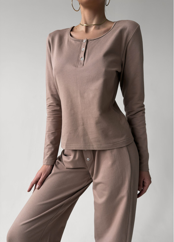 Thea, Pyjama, beige00-00004798-k