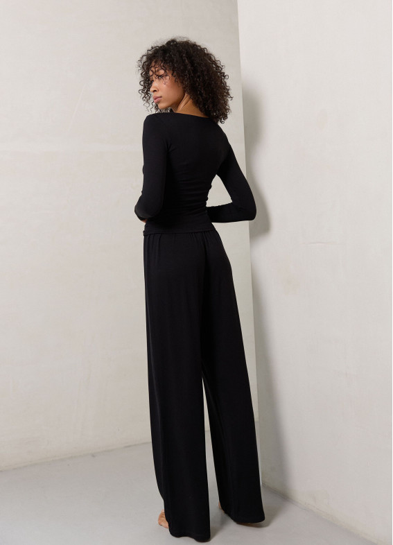 Donna, Pyjama, schwarz00-00004812-k