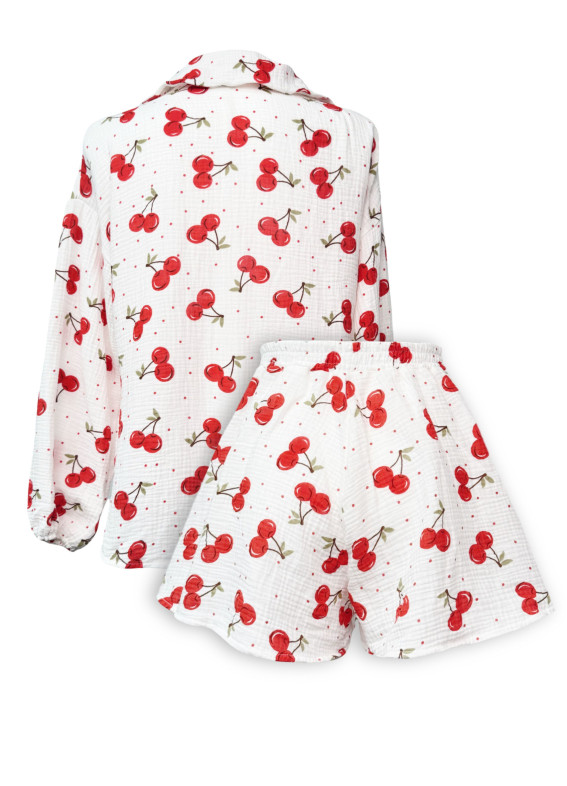 Kirsche, Pyjama, weiß00-00004891-k