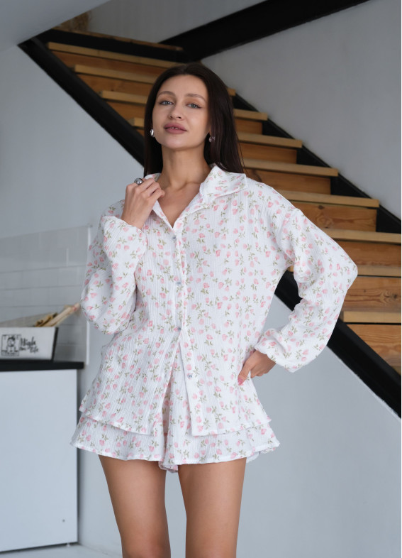 Rose, pajamas, weiß00-00004893-k