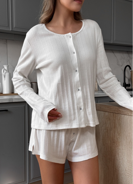 Verona, Pyjama mit Hemd, milchig00-00004902-k-2