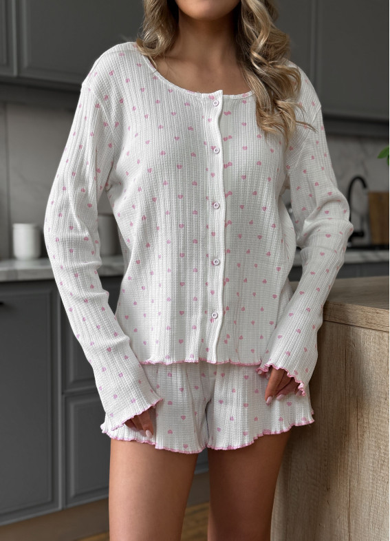Semiramis, Pyjama mit Shorts, milchig00-00004907-k